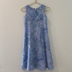 American Girl Today Lavender Dress size 7 blue chiffon floral dress